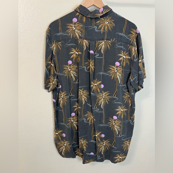 Rip Curl Button Up Palm Tree Shirt XL - Picture 5 of 7